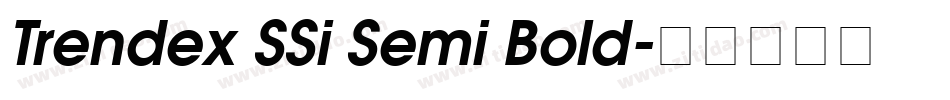Trendex SSi Semi Bold字体转换